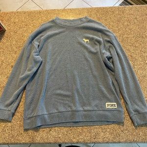 Pink (VS) textured sweatshirt